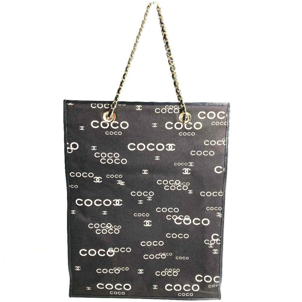 CHANEL Vintage Black Leather Logo Shoulder Bag - Picture 2 of 12